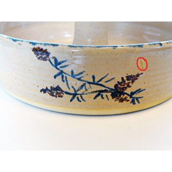 Vintage Artisan Pottery Chicken Cooker Seagrove NC Ceramics Pine cone and needle - Picture 3 of 9